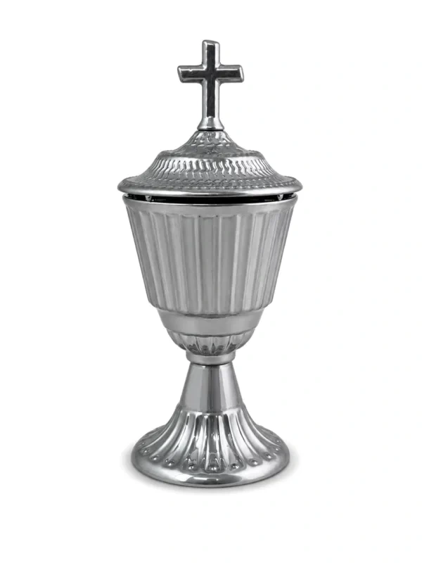 Monument Incense Burner Aluminium Painted Chromium – 19 x 9 cm