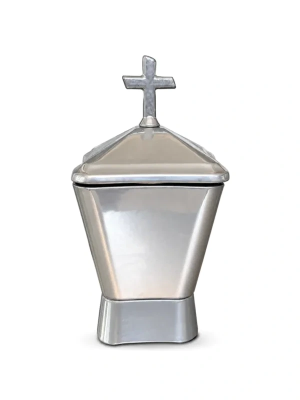 Monument Incense Burner Aluminium Painted Chromium – 16 x 9 cm