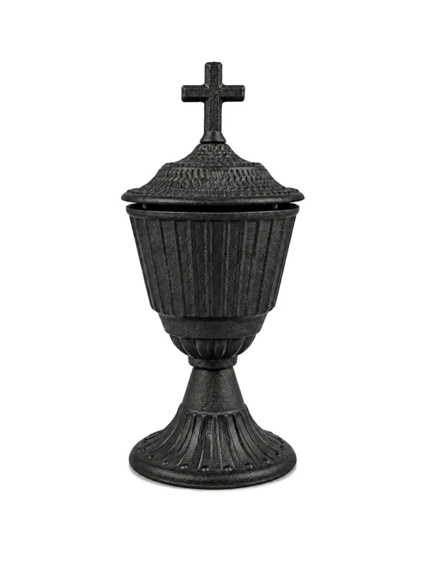 Monument Incense Burner Aluminium Black Silver – 19 x 9 cm