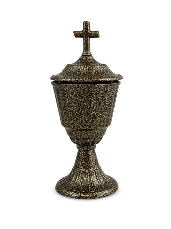 Monument Incense Burner Aluminium Hammered Gold – 19 x 9 cm