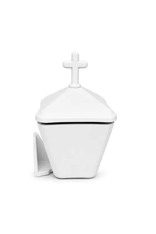 Monument Incense Burner Aluminium White – 14 x 9.5 cm