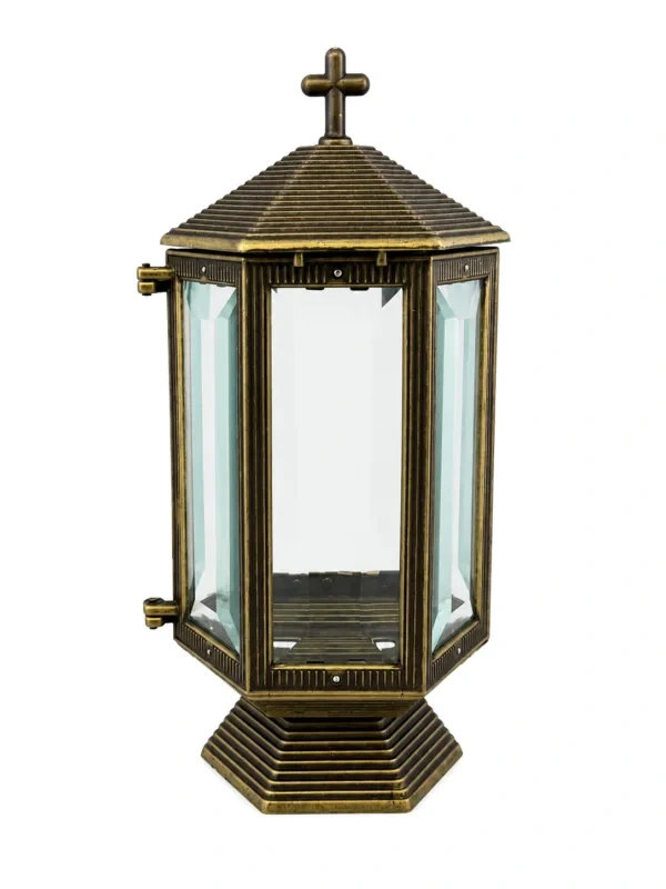 Monument Candle Lamp Brass Antique B – 31.5 x 14 cm | SKU 10-10118