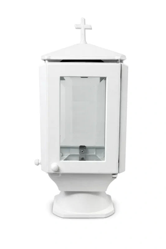 Monument Candle Lamp Aluminium White – 29 x 12.5 cm