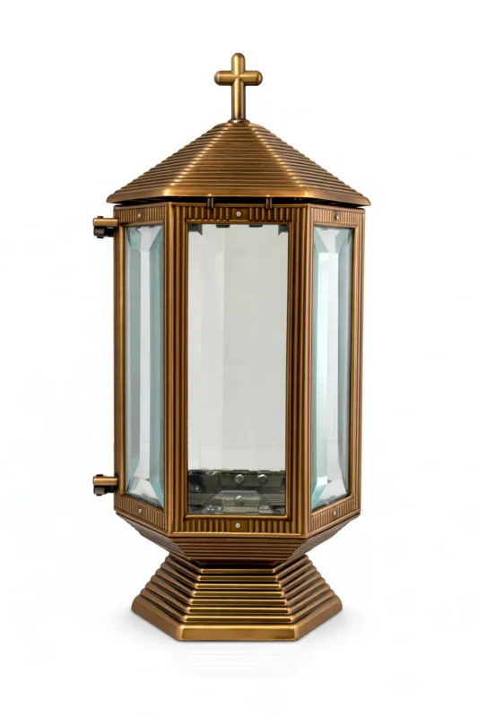 Monument Candle Lamp Brass Bronze – 31.5 x 14 cm | SKU 10-118