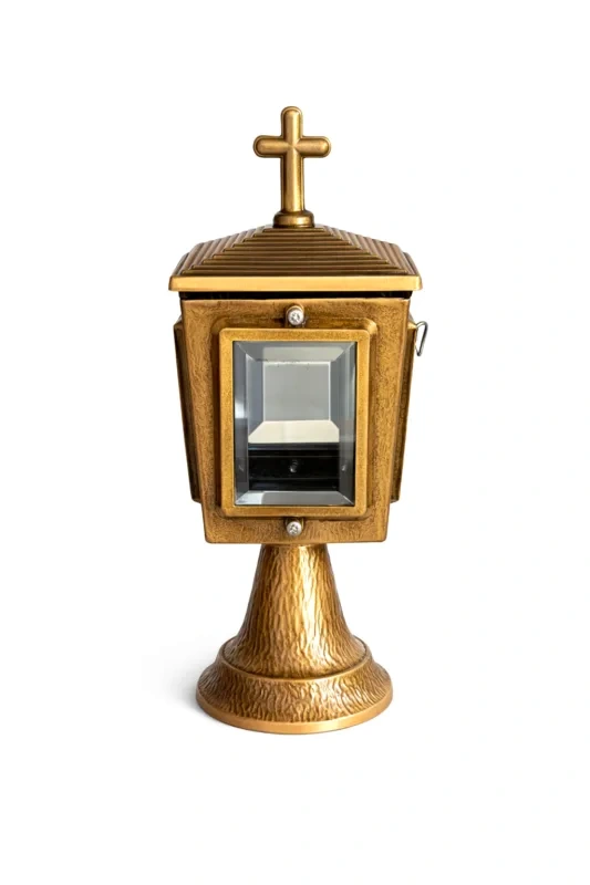 Monument Candle Lamp Brass Bronze – 21.5 x 10 cm | SKU 10-121