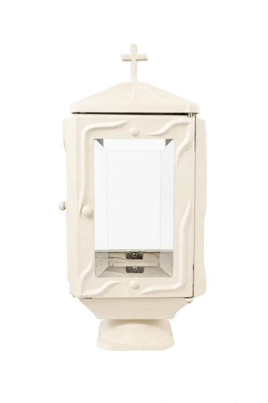 Monument Candle Lamp Aluminium Beige – 35 x 15.5 cm