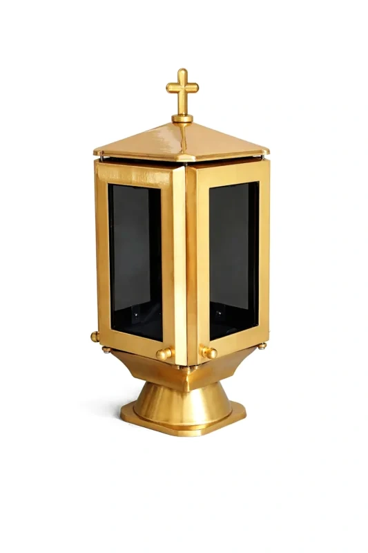 Monument Candle Lamp Brass Bronze – 29 x 12.5 cm | SKU 11-167