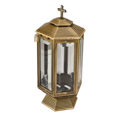 Lampada votiva in ottone con serratura | 14-118