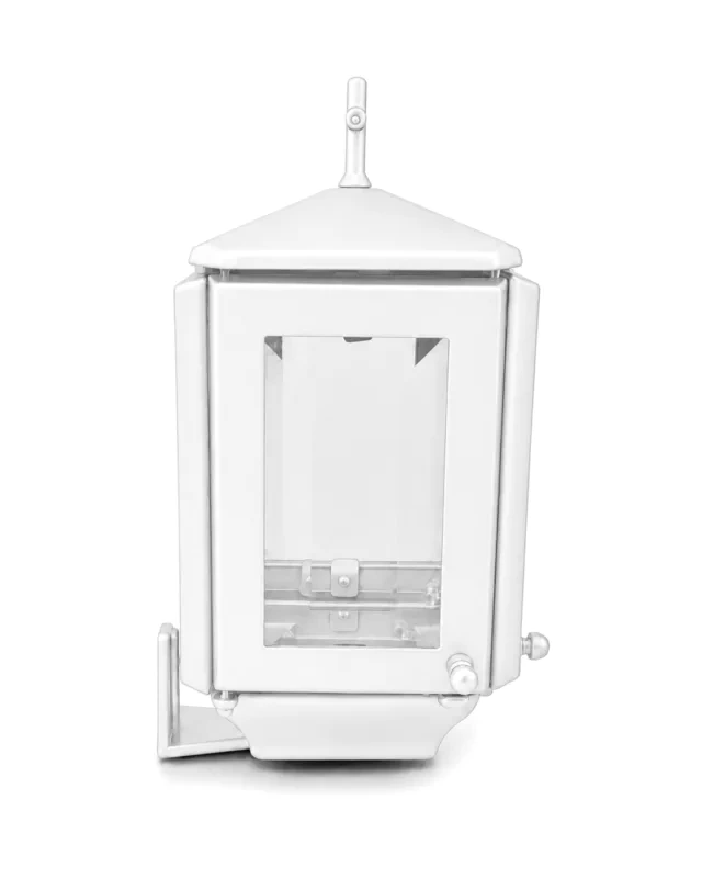 Monument Candle Lamp Aluminium White – 22.5 x 14 cm