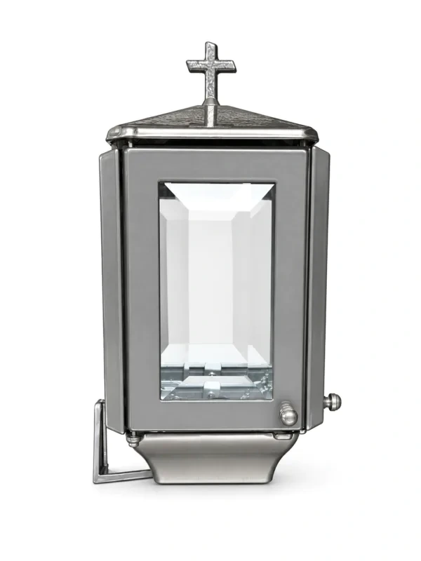Monument Candle Lamp Aluminium Painted Chromium – 22.5 x 14 cm