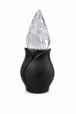 Lampada votiva elettrica nero argento | 15-17166