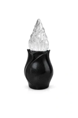 Charcoal Grey Electric Candle Lamp | 15-18166