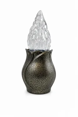Lampada votiva elettrica oro martellato | 15-28166