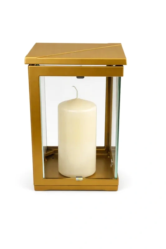 Monument Candle Lamp Aluminium Light Bronze – 25 x 15 cm | SKU 16-12178