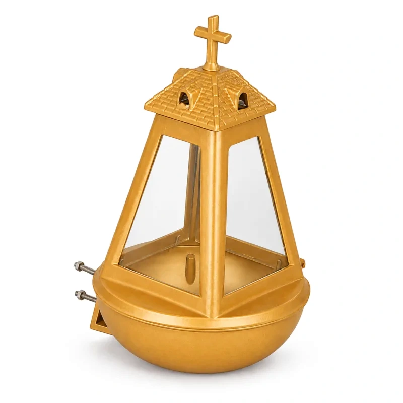 Monument Candle Lamp Aluminium Light Bronze – 26.5 x 16.5 cm | SKU 16-12186
