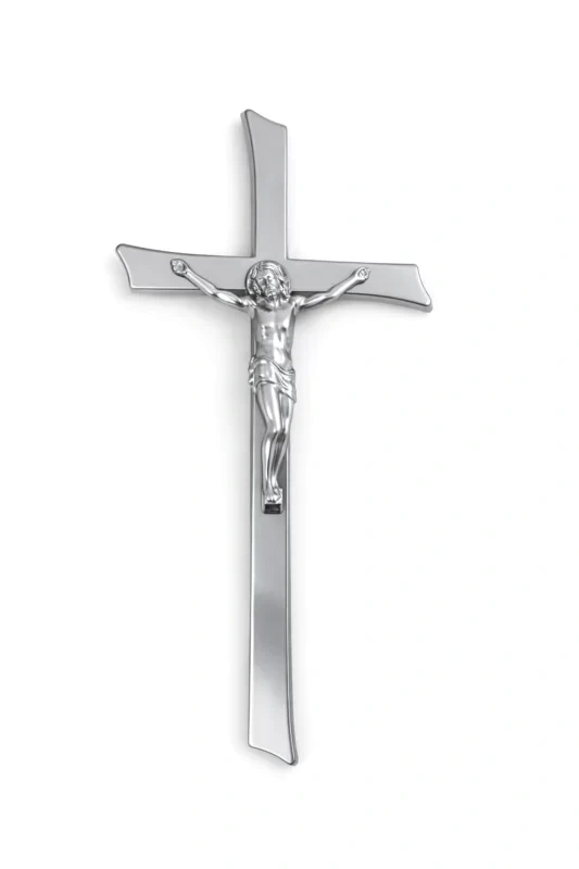 Monument Cross Aluminium Painted Chromium – 25.5 x 15.5 cm | SKU 20-16252