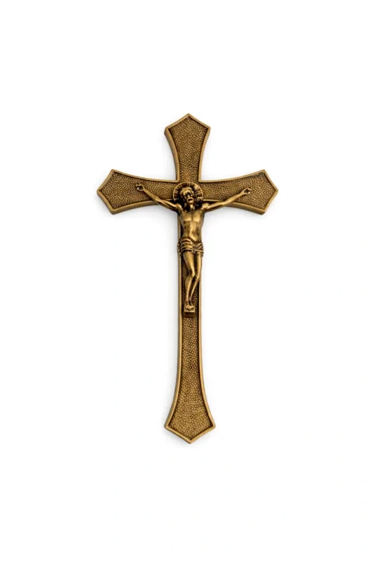 Monument Cross Brass Bronze – 23 x 13.5 cm | SKU 20-212