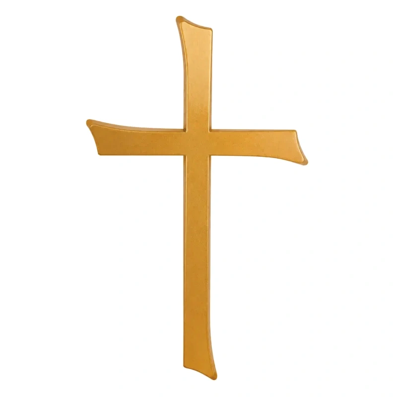 Monument Cross Aluminium Light Bronze – 25.5 x 15.5 cm | SKU 21-12252
