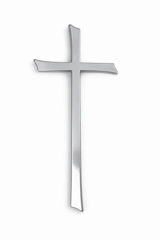 Monument Cross Aluminium Painted Chromium – 45 x 20 cm | SKU 21-16247