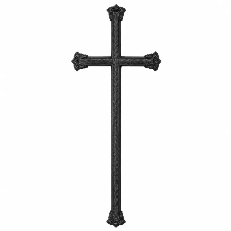 Monument Cross Aluminium Black Silver – 55 x 22 cm | SKU 21-17201