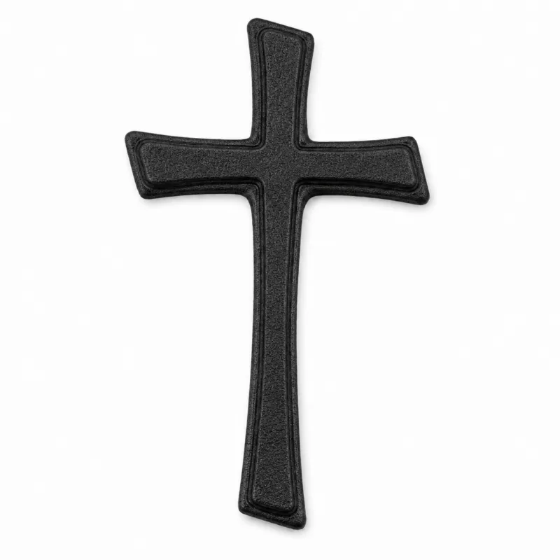 Monument Cross Aluminium Black Silver – 15 x 9 cm