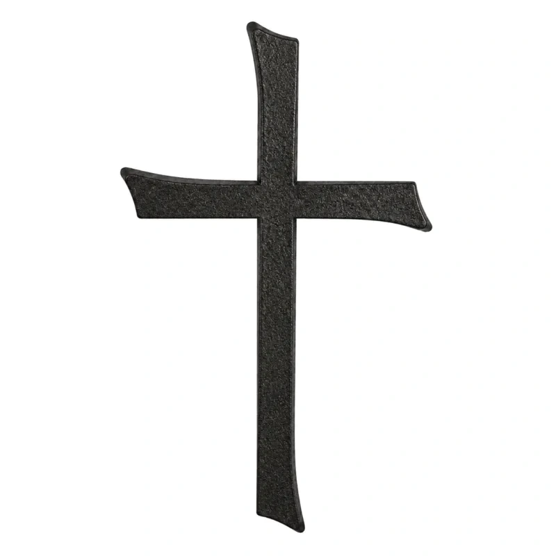 Monument Cross Aluminium Black Silver – 25.5 x 15.5 cm | SKU 21-17252