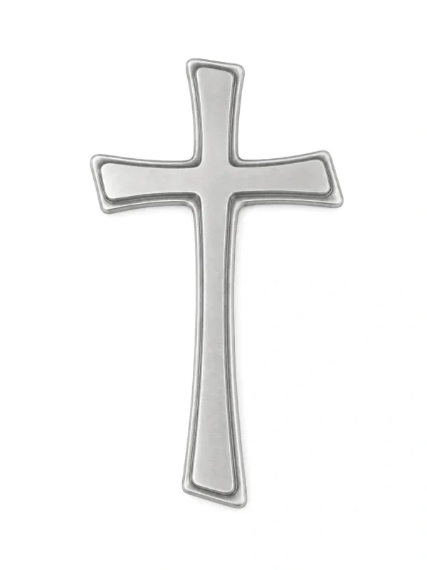 Monument Cross Brass Satin – 15 x 9 cm
