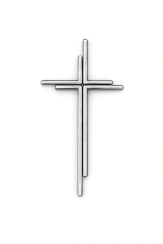 Monument Cross Brass Satin – 25 x 13.5 cm | SKU 21-7251