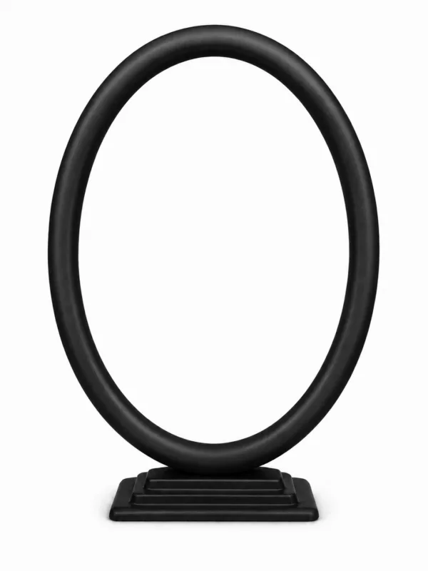 Monument Frame with Stand Oval Aluminium Black – 18 x 24 cm | SKU 31-14382