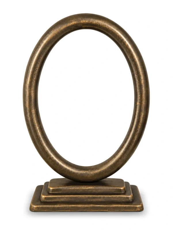 Monument Frame with Stand Oval Brass Antique – 18 x 24 cm | SKU 31-8382