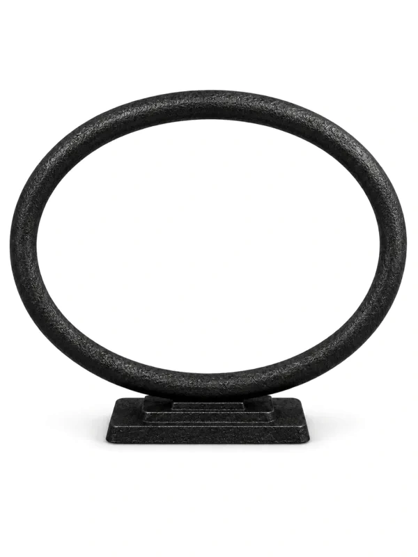 Monument Frame with Stand Oval Aluminium Black Silver – 18 x 24 cm | SKU 32-17382