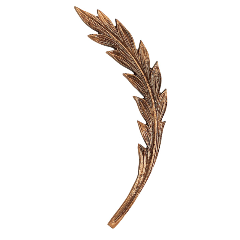 Decorazione in ottone: ramo d’alloro