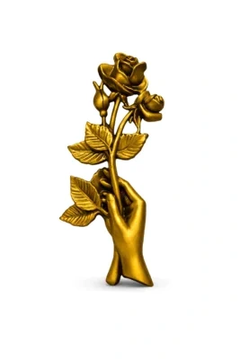 Bronze Decorative Hand with Rose | 35-455