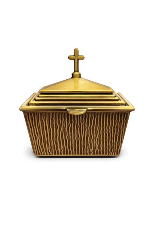 Monument Incense Burner Brass Bronze – 9,5 x 9,5 cm | SKU 03-158