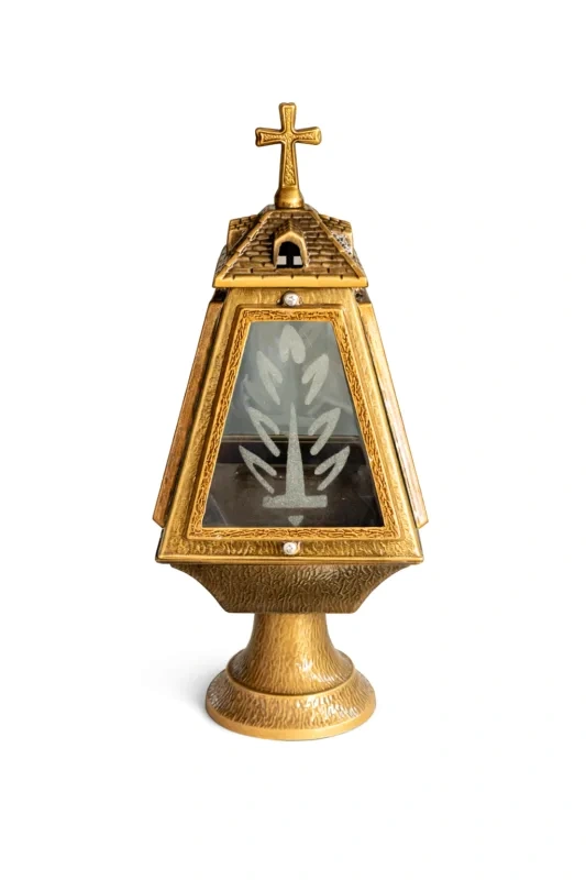 Lampada votiva in ottone a parete