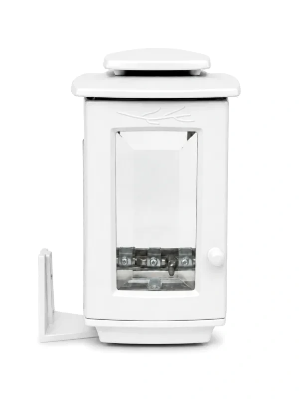Monument Candle Lamp Aluminium White – 17 x 13 cm | SKU 15-11176