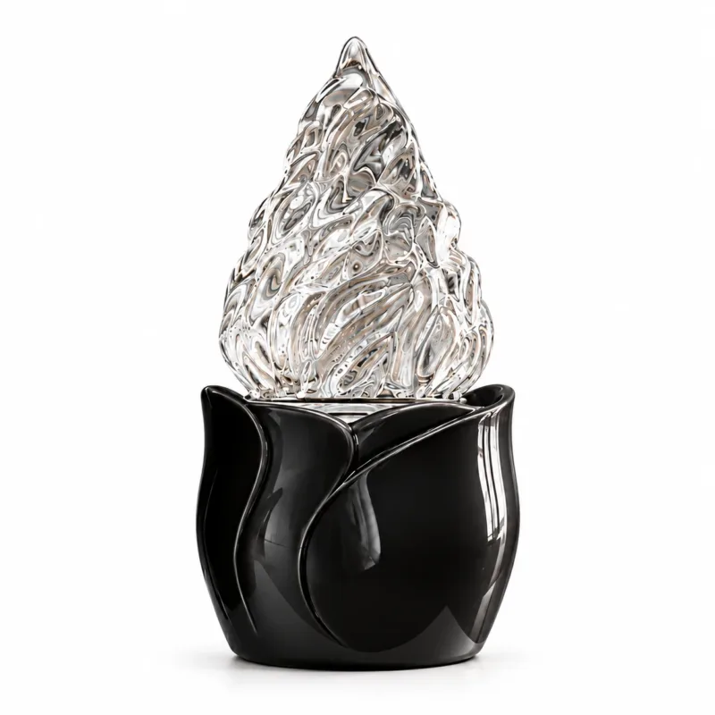 Monument Candle Lamp Aluminium Black – 12 x 6 cm
