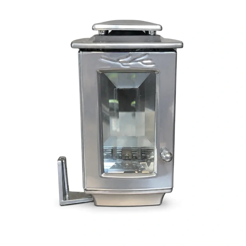 Monument Candle Lamp Aluminium Painted Chromium – 17 x 13 cm | SKU 15-16176