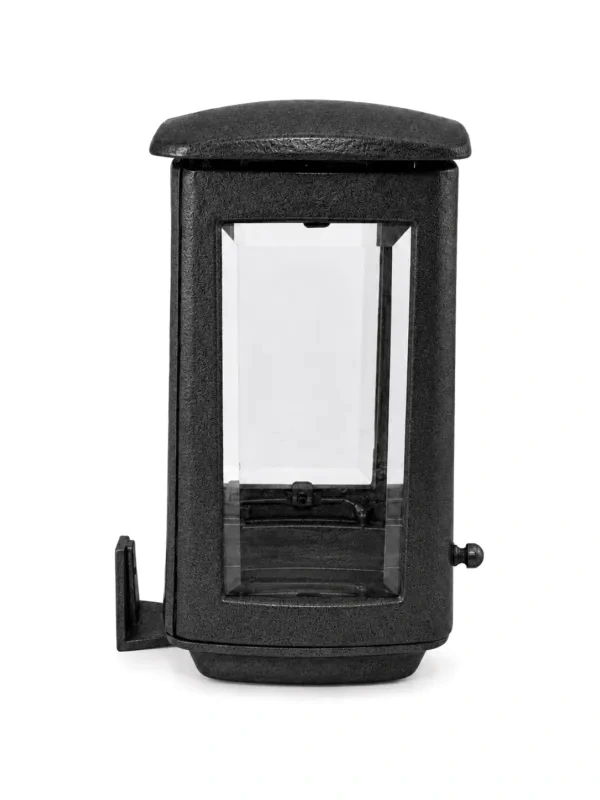 Monument Candle Lamp Aluminium Black Silver – 26 x 14 cm | SKU 15-17174