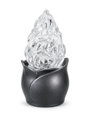 Charcoal Grey Electric Candle Lamp | 15-18165