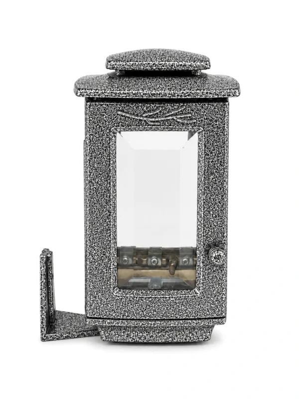 Monument Candle Lamp Aluminium Hammered Chromium – 17 x 13 cm | SKU 15-26176