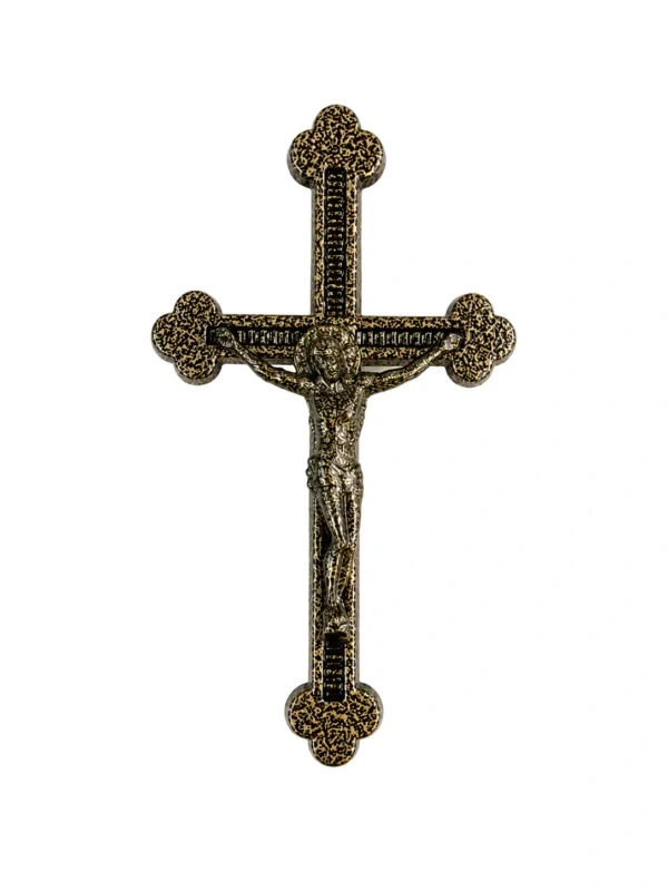 Monument Cross Aluminium Hammered Gold – 21 x 13 cm | SKU 20-28213