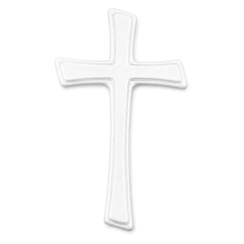 Monument Cross Aluminium White – 15 x 9 cm | SKU 21-11244