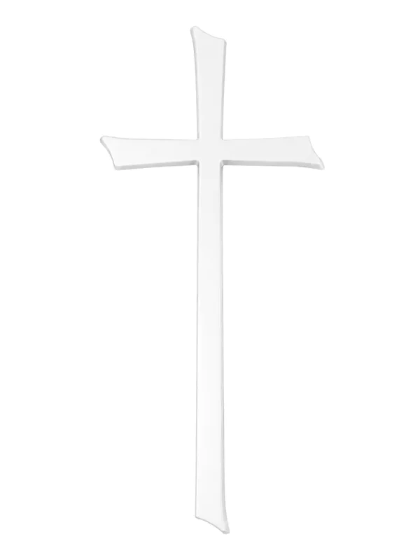 Monument Cross Aluminium White – 36 x 19,5 cm | SKU 21-11254