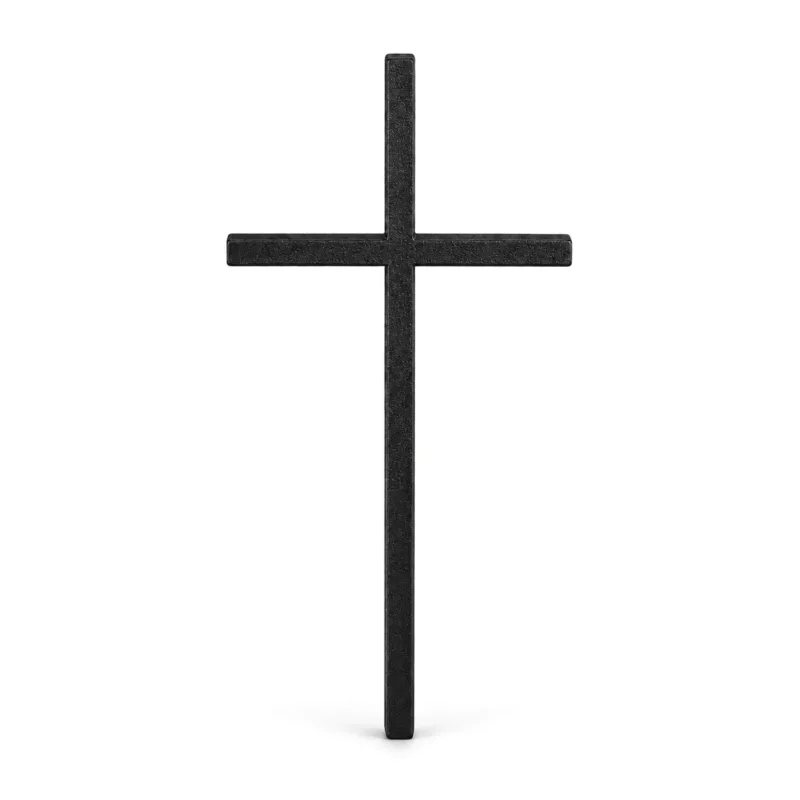Monument Cross Aluminium Black Silver – 50 x 25 cm | SKU 21-17230