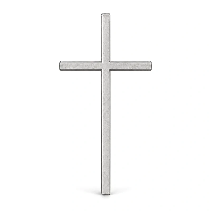 Monument Cross Aluminium Light Grey – 50 x 25 cm | SKU 21-27230