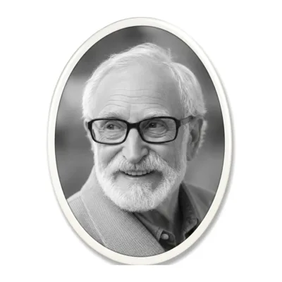 Fotoceramika nagrobna owalna czarno-biała 11 × 15 cm | 90-902